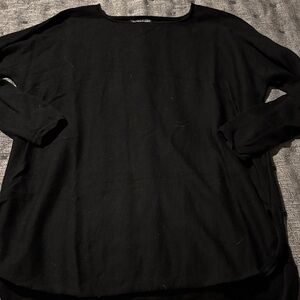 Long sleeve crew neck tunic sweater, merino wool, size medium